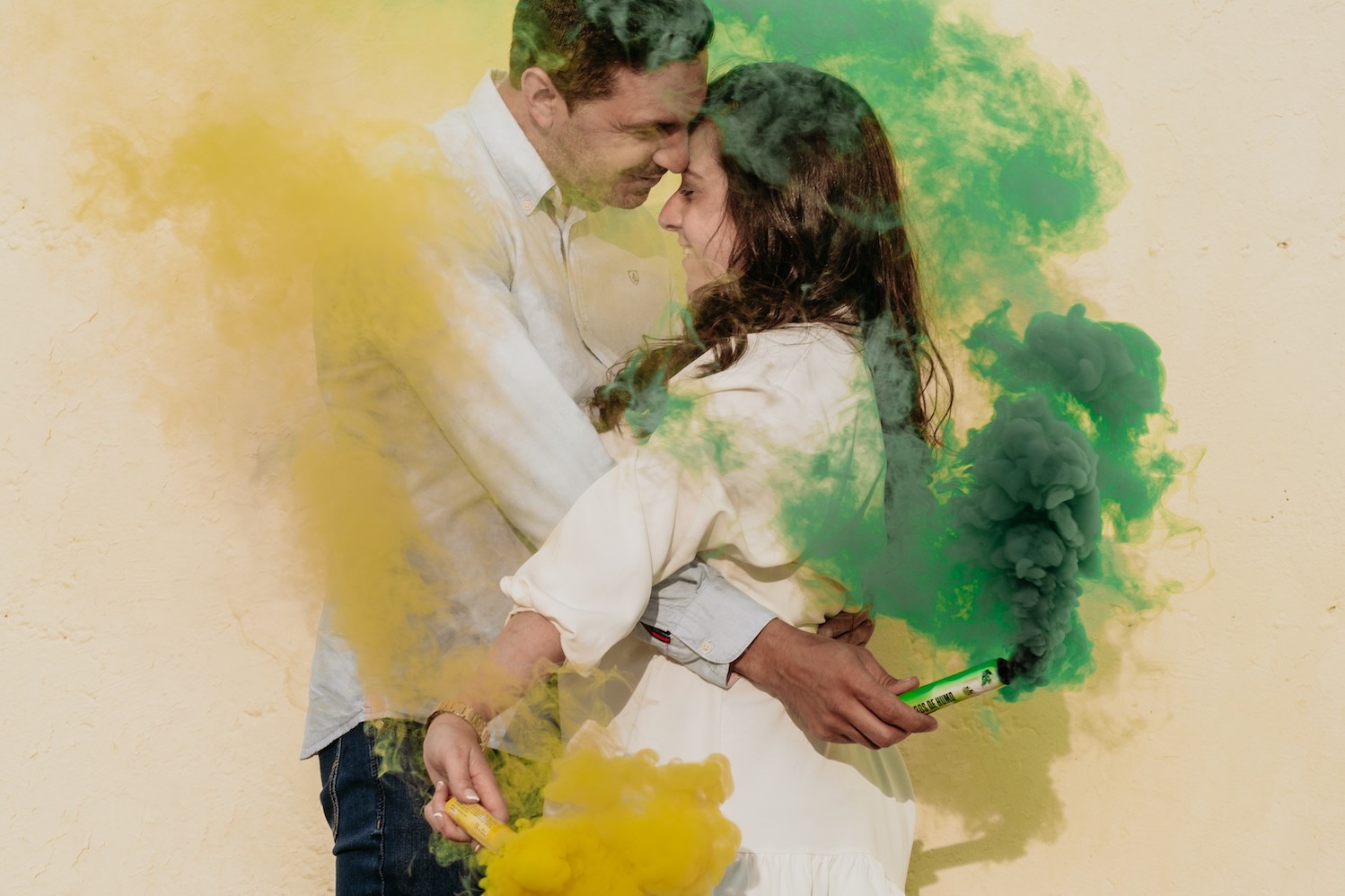 preboda humo novios pareja fotografo