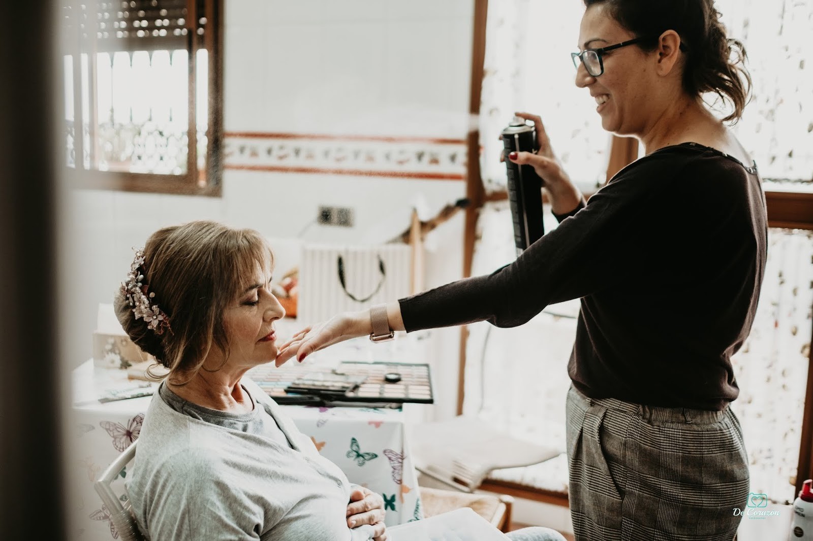 peluquería, madrina, guapa, maquillaje
